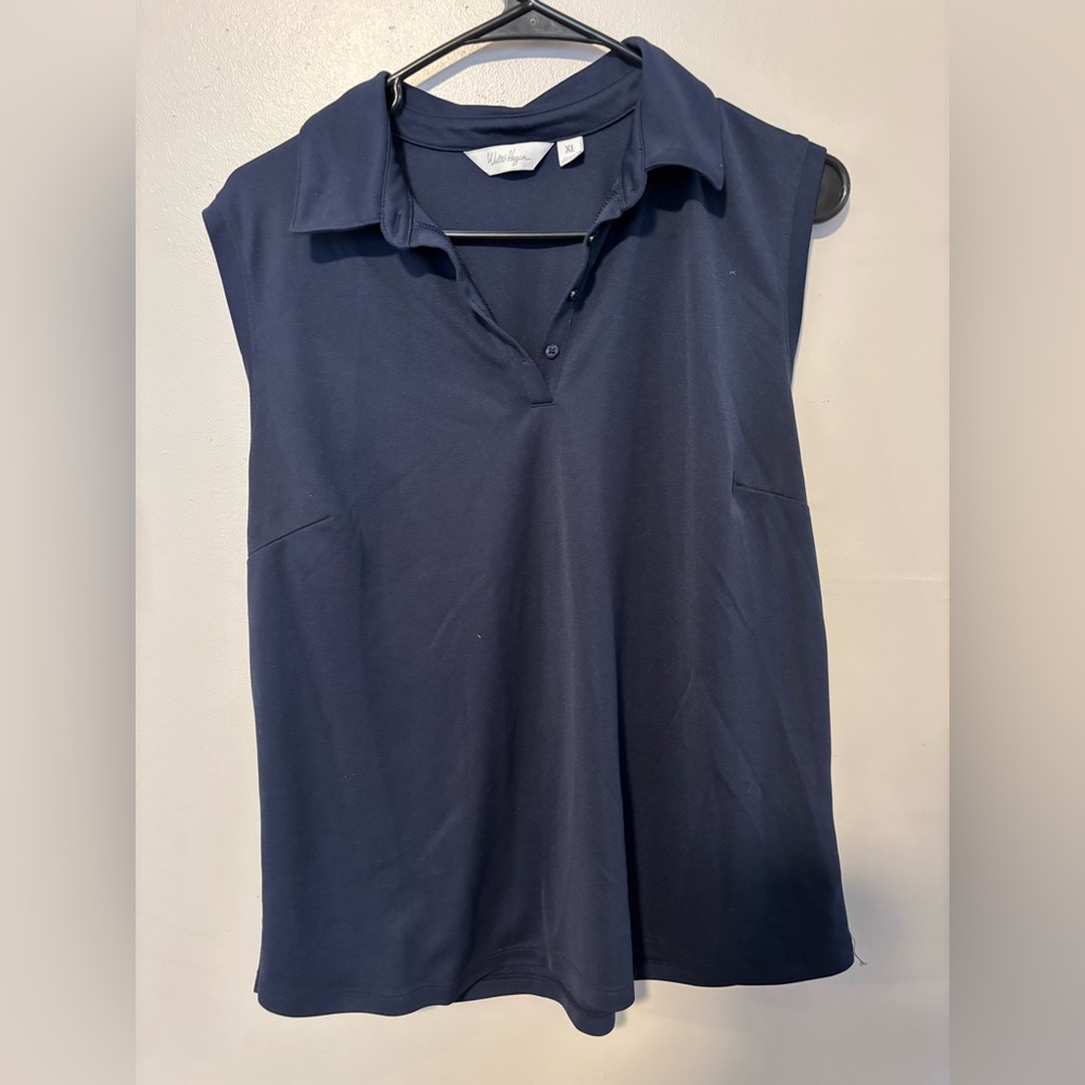 Walter Hagen Dark Blue Sleeveless Golf Shirt